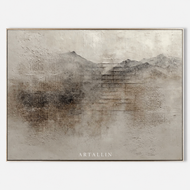 Veiled Matrix — Textured Wabi-Sabi Wall Art