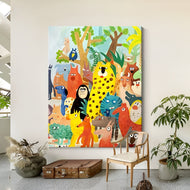 Sculptural Geometric Abstract Art Painting