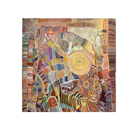 Textured Aboriginal Style Abstract Dot Painting