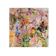 Vibrant Pink and Green Abstract Canvas Art