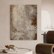 Wabi-Sabi Rustic Textured Abstract Art