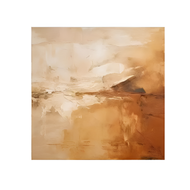 Warm Abstract Horizon Landscape Painting