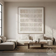 Ivory Rhythm — Vertical Wabi-Sabi Textured Wall Art