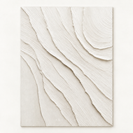 Pale Tide — Sculptural Textured Wall Art