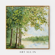 Hushed Valley 02 — Green Woodland Landscape Art