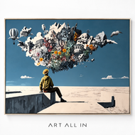Floating Reverie — Surreal City Wall Art
