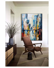 Chalk Nocturne — Color Abstract Wall Art