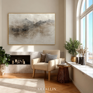 Veiled Matrix — Textured Wabi-Sabi Wall Art