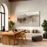 Veiled Matrix — Textured Wabi-Sabi Wall Art