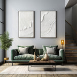 Cobalt Terrain 02 — Panoramic Textured Wall Art Set