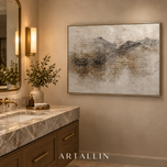Veiled Matrix — Textured Wabi-Sabi Wall Art