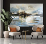 Ivory Relief Contemporary Landscape Painting — ART ALL IN AA-9011