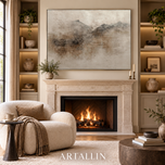 Veiled Matrix — Textured Wabi-Sabi Wall Art