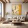 Golden Shore 02 — Warm Ochre Textured Wabi-Sabi Wall Art