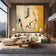 Golden Shore 02 — Warm Ochre Textured Wabi-Sabi Wall Art