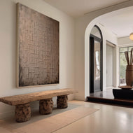 Drifting Bloom 04 — Textured Wabi-Sabi Wall Art
