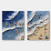 Radiant Matrix — Blue Coastal Set of 2 Wall Art