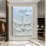 Silver Relief — Sculptural Textured Wall Art