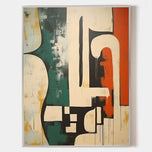 Elemental Sequence — Teal & Rust Textured Wabi-Sabi Wall Art