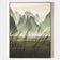 Sand Trace — Misty Green Mountain Landscape Wall Art