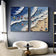 Radiant Matrix — Blue Coastal Set of 2 Wall Art