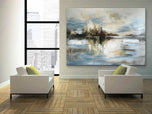Ivory Relief Contemporary Landscape Painting — ART ALL IN AA-9011