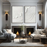 Cobalt Terrain 02 — Panoramic Textured Wall Art Set