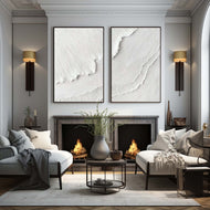 Cobalt Terrain 02 — Panoramic Textured Wall Art Set