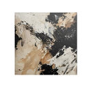 Ink &amp; Khaki Motion — Abstract Expressionist Impasto Painting