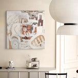 Golden Horizon Textured Abstract Art