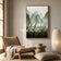 Sand Trace — Misty Green Mountain Landscape Wall Art