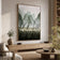 Sand Trace — Misty Green Mountain Landscape Wall Art