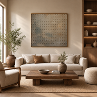 Lunar Contour — Textured Wabi-Sabi Wall Art