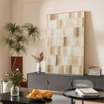 Taupe Pulse — Warm Taupe Textured Wabi-Sabi Wall Art