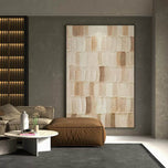 Taupe Pulse — Warm Taupe Textured Wabi-Sabi Wall Art