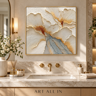 Oat Drift 02 — Sculptural Textured Wall Art
