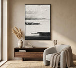 Geometric Deconstructed Abstract Art | High Contrast Black & White Layered Canvas | Sculptural Modern Statement Painting - Artallin