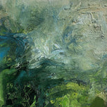 Deep Green Abstract Landscape Oil Painting | Forest & Moss Tone Expressionist Art | Heavy Impasto Texture Canvas - Custom Frame Options