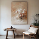 Quiet Bloom — Neutral Floral Impasto Wall Art