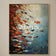 Dynamic Impasto Fish School Painting | High Contrast Orange & Blue Vortex Art | Textured Marine Expressionist Canvas - Custom Frame Options