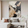 Dynamic Abstract Expressionist Painting | High Contrast Black, White & Khaki Art | Action Painting Splatter Canvas - Custom Frame Options