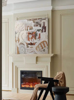 Golden Horizon Textured Abstract Art | Heavy Impasto Gold & Cream Painting | Modern Luxury Sculptural Canvas - Custom Frame Options