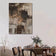 Distressed Earth Tone Abstract Painting | Heavy Gritty Texture & Dark Brown Palette | Industrial Expressionist Canvas - Custom Frame Options