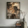 Distressed Earth Tone Abstract Painting | Heavy Gritty Texture & Dark Brown Palette | Industrial Expressionist Canvas - Custom Frame Options
