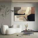 Quiet Geometry — Wabi-Sabi Geometric Abstract Wall Art