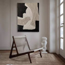 Quiet Ink &amp; Linen — Wabi-Sabi Textured Abstract Wall Art