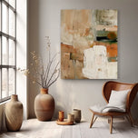 Warm Abstract Expressionist Painting | Rust & Terracotta Earth Tone Canvas | Modern Farmhouse Texture Art - Custom Frame Options