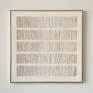 Pure White Vertical Texture Art | Minimalist 3D Relief Canvas | Wabi-Sabi Inspired Japandi Decor - Custom Frame Options