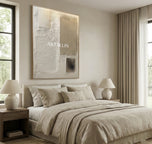 Geometric Color Block Sculpture Art | Warm Neutral Tone 3D Impasto Canvas | Minimalist Layered Texture Painting - Custom Frame Options