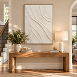 Pale Tide — Sculptural Textured Wall Art